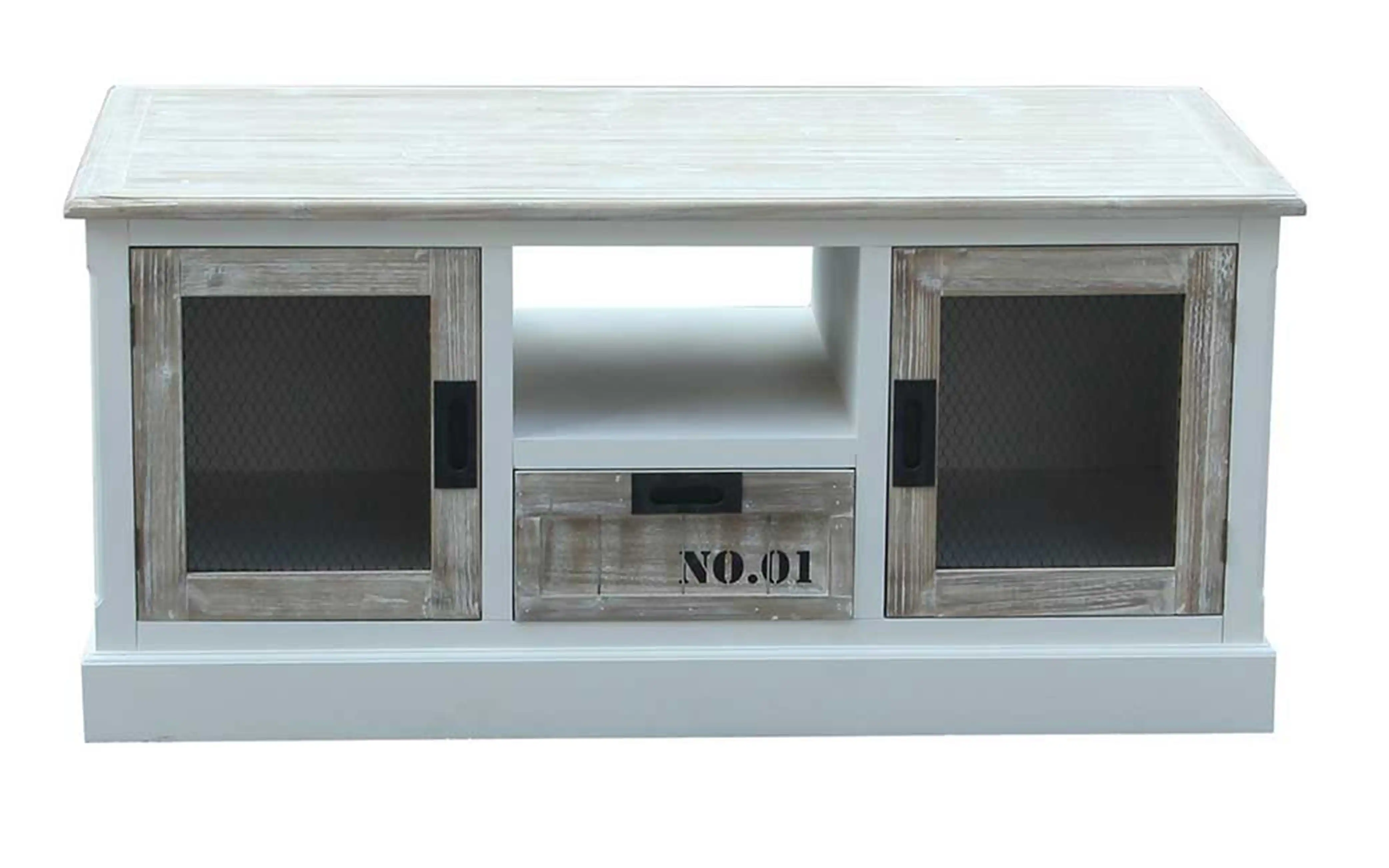 T.V. cabinet with 2 doors, 1 drawer & 1 open shelf - popular handicrafts